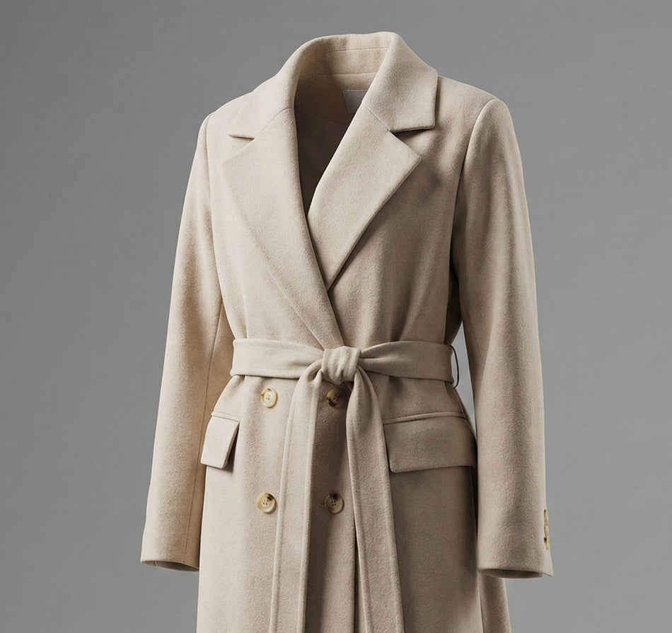 Maxi Oversized Wool Coat With Belt