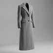Long Tailored Wool Coat With Belt