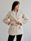 Short Tailored Wool Coat With Belt