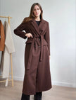 Maxi Oversized Wool Coat With Belt