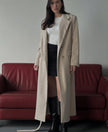Maxi Oversized Wool Coat With Belt